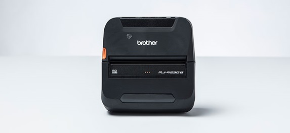 Brother RJ mobilusis spausdintuvas baltame studijos fone 
