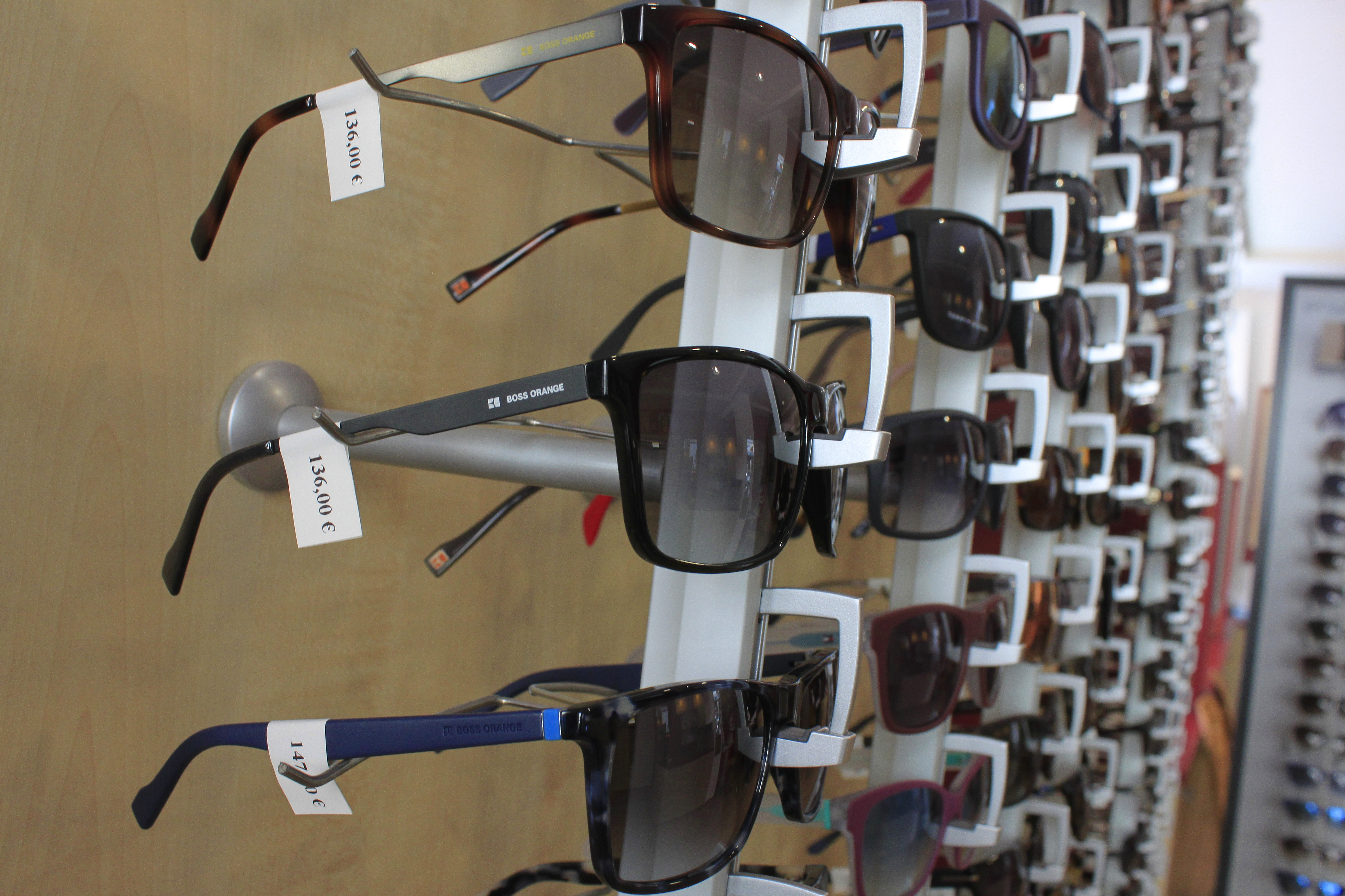 Glasses with labels 