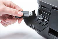 USB jungties prijungimas prie spausdintuvo